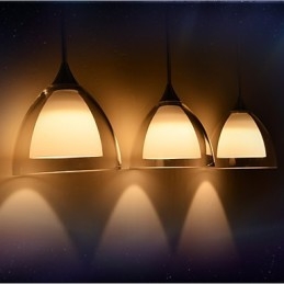 1 Luz Duas Camadas Pendente Ilha Luz Vidro Transparente Cromado Polido