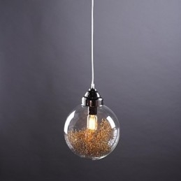 Moderno Contemporâneo Tradicional Clássico Vintage Lanterna Country Níquel Vidro Pingente Luz Jantar