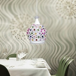 Estilo Pendente Luz Cristal Contraído Lâmpadas Modernas