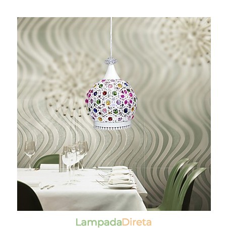 Estilo Pendente Luz Cristal Contraído Lâmpadas Modernas Estilo Pendente Luz Cristal Contraído Lâmpadas Modernas