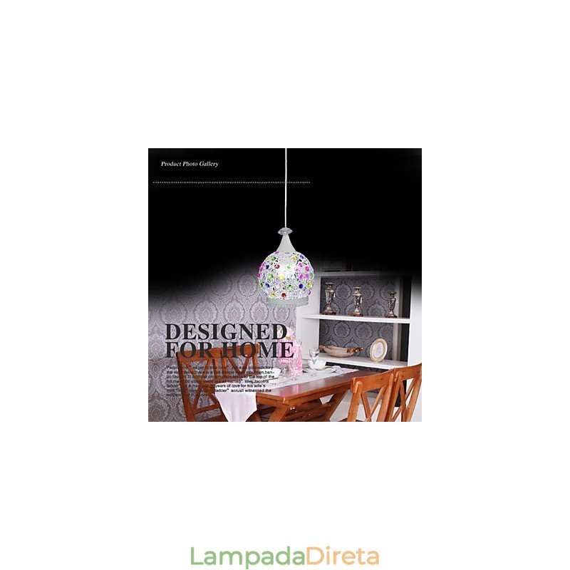 Estilo Pendente Luz Cristal Contraído Lâmpadas Modernas