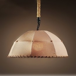 Contratado Nordic Vintage Linens Corda de cânhamo American Country Droplight Lamp