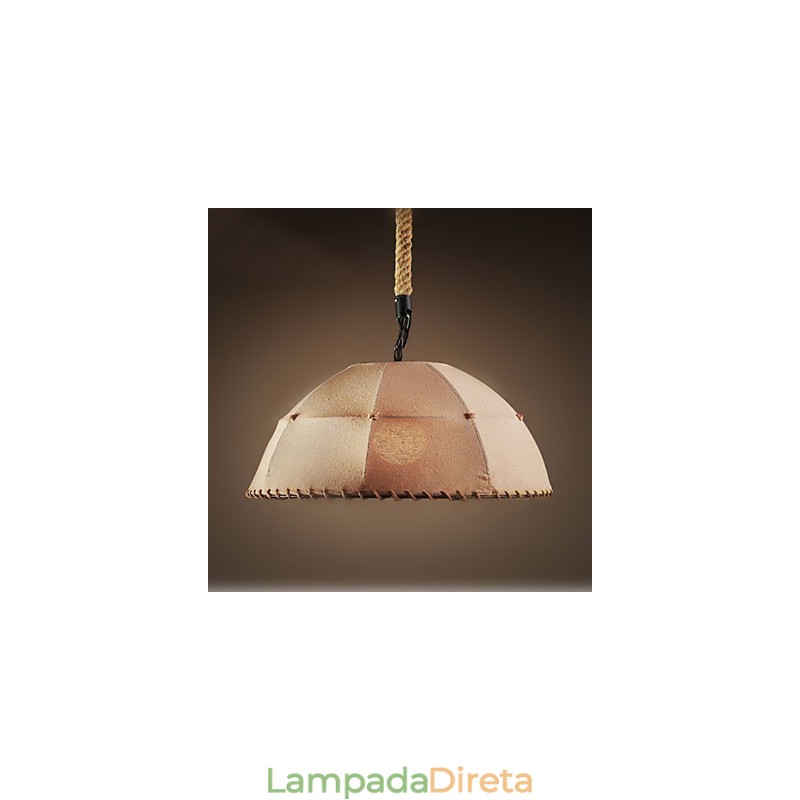 Contratado Nordic Vintage Linens Corda de cânhamo American Country Droplight Lamp