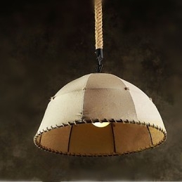Contratado Nordic Vintage Linens Corda de cânhamo American Country Droplight Lamp