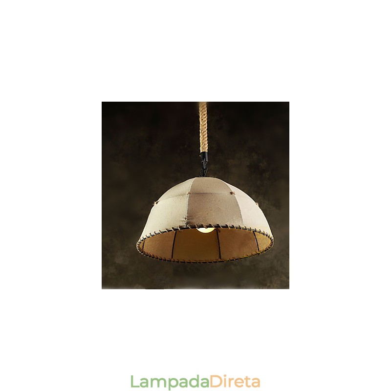 Contratado Nordic Vintage Linens Corda de cânhamo American Country Droplight Lamp