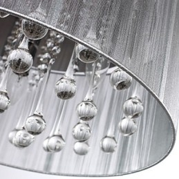 Lustre de cristal cromado clássico tradicional em metal