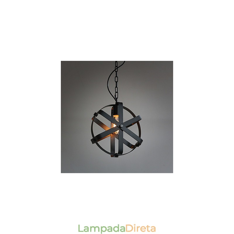 Lustre decorativo estilo vintage industrial redondo pendente loft decoração para casa