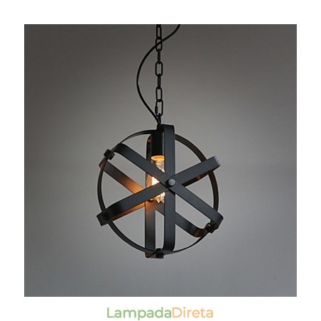 Lustre decorativo estilo vintage industrial redondo pendente loft decoração para casa Lustre decorativo estilo vintage industrial redondo pendente loft decoração para casa