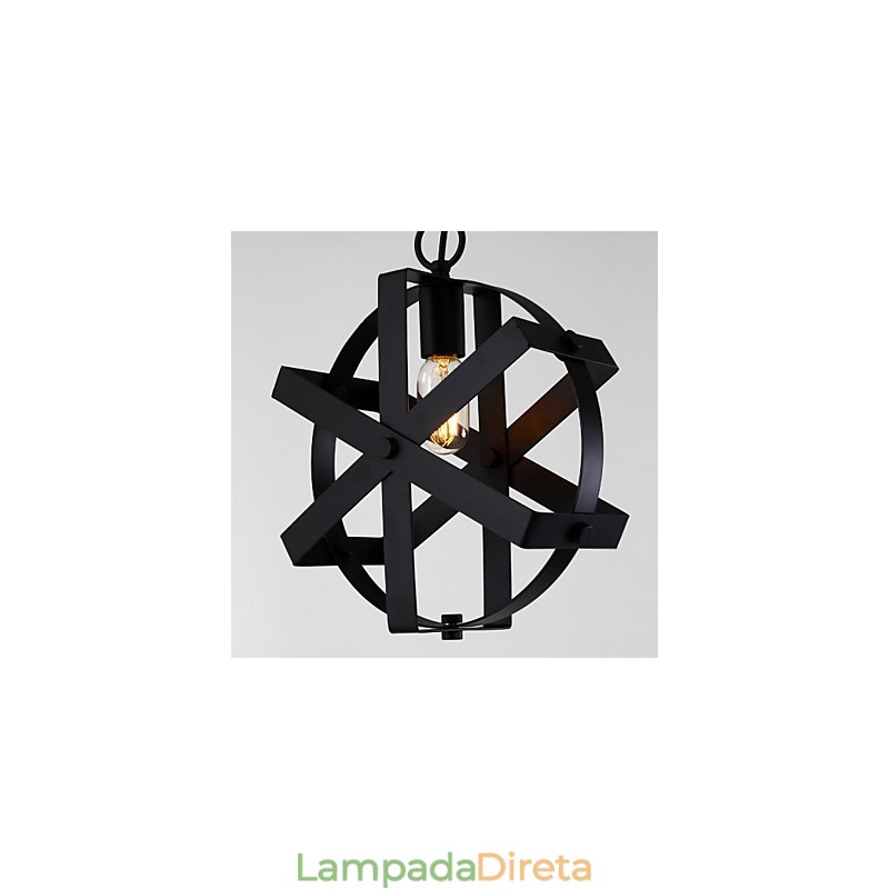 Lustre decorativo estilo vintage industrial redondo pendente loft decoração para casa