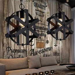 Lustre decorativo estilo vintage industrial redondo pendente loft decoração para casa