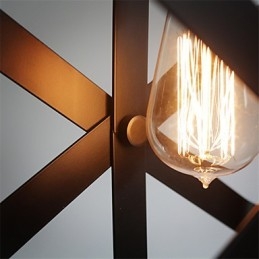 Lustre decorativo estilo vintage industrial redondo pendente loft decoração para casa