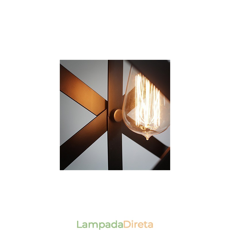 Lustre decorativo estilo vintage industrial redondo pendente loft decoração para casa