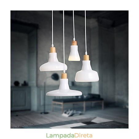 Pendente de 4 luzes com característica criativa e cúpula de ferro Pendente de 4 luzes com característica criativa e cúpula de ferro