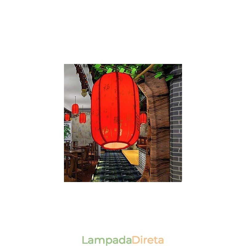 Archaize pele de carneiro lanternas vermelhas varanda droplight lâmpada luz