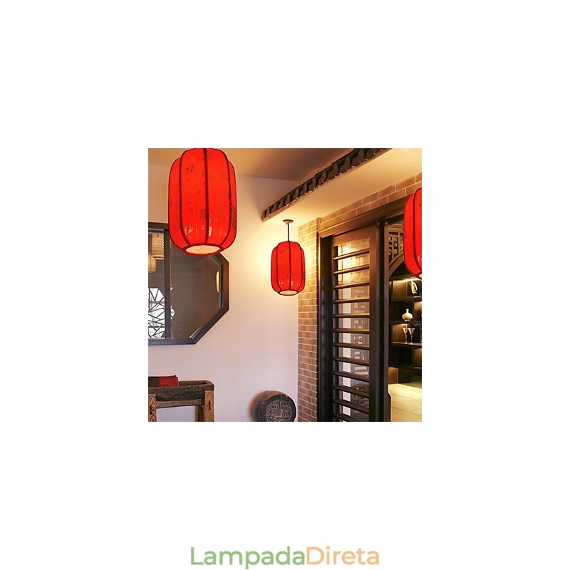 Archaize pele de carneiro lanternas vermelhas varanda droplight lâmpada luz