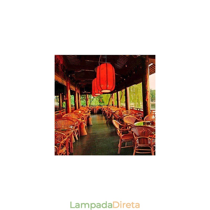 Archaize pele de carneiro lanternas vermelhas varanda droplight lâmpada luz