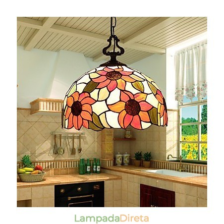 Lustre de vidro colorido de artes criativas rurais europeias que restauram formas antigas de luz de lâmpada Lustre de vidro colorido de artes criativas rurais europeias que restauram formas antigas de luz de lâmpada