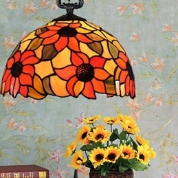 Lustre de vidro colorido de artes criativas rurais europeias que restauram formas antigas de luz de lâmpada