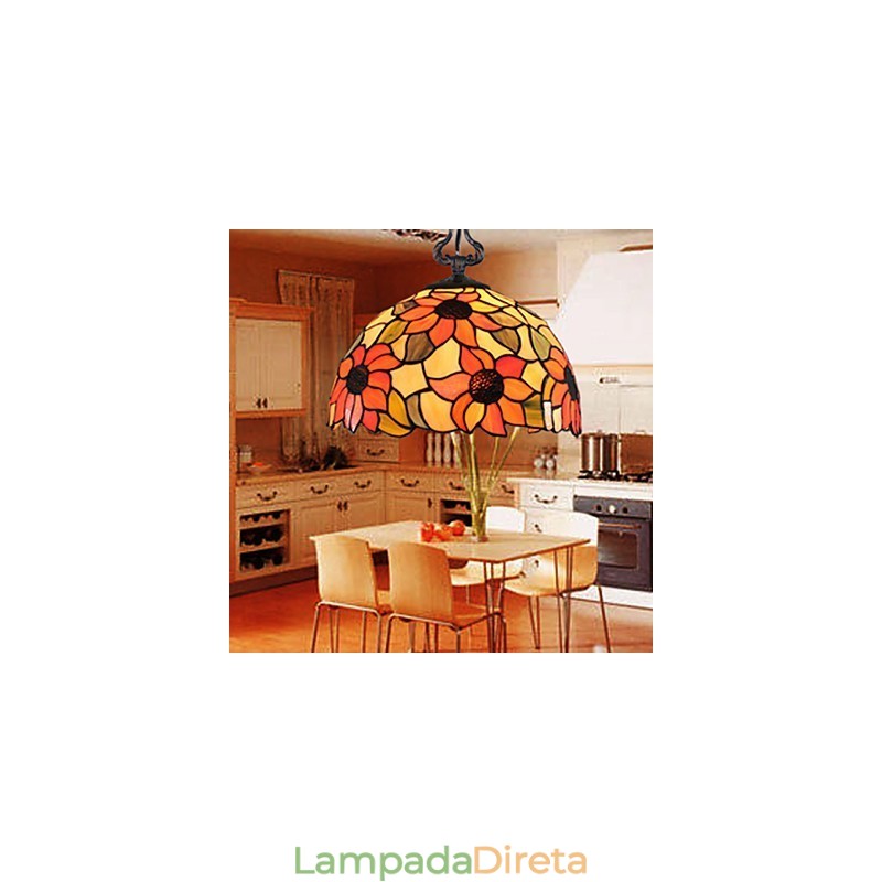 Lustre de vidro colorido de artes criativas rurais europeias que restauram formas antigas de luz de lâmpada