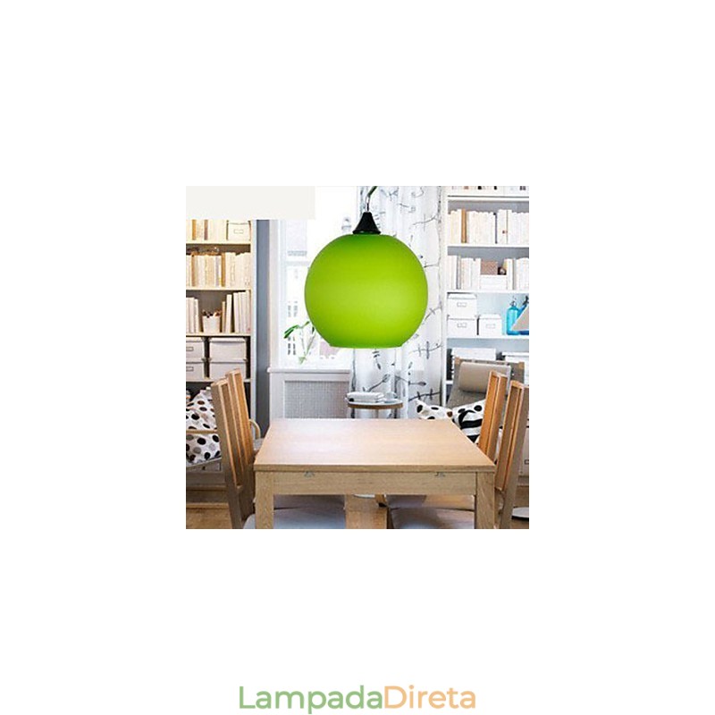 Lustre de vidro colorido simples e moderno