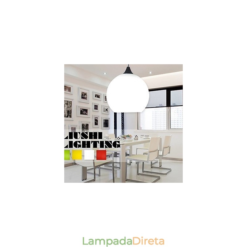 Lustre de vidro colorido simples e moderno