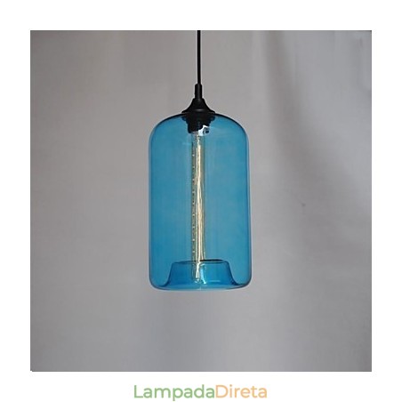 Pendente de design de garrafa 1 luz com cúpula transparente Pendente de design de garrafa 1 luz com cúpula transparente