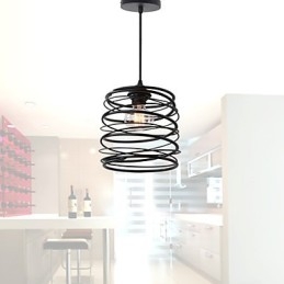 Rústico Lodge Retro Country Mini Estilo Pintura Metal Pendente Luz Garagem