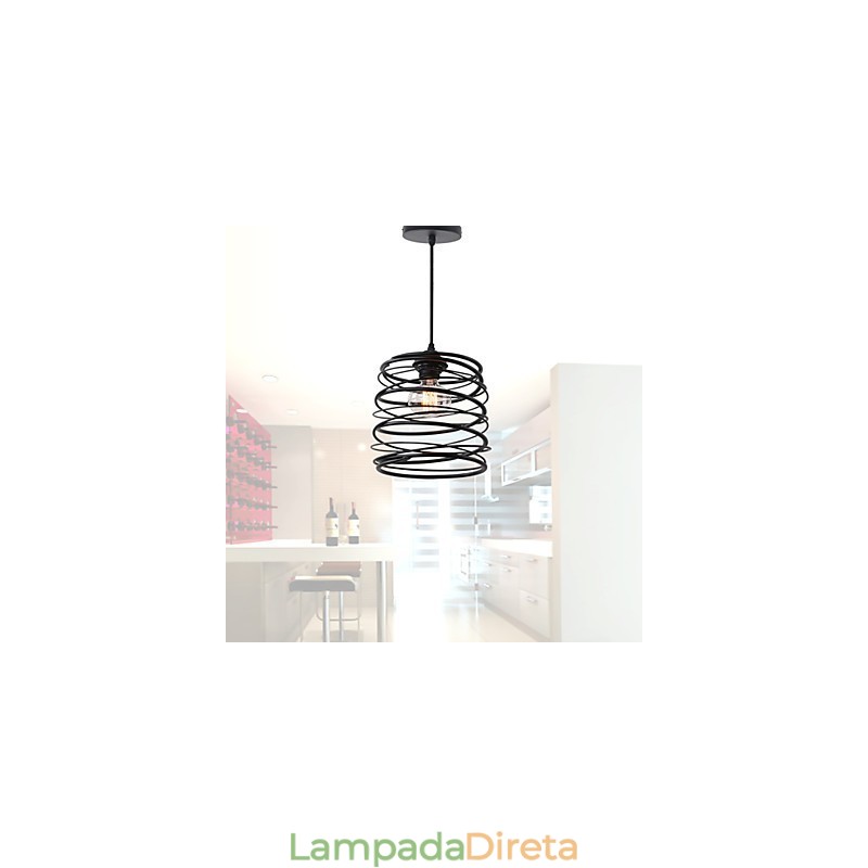 Rústico Lodge Retro Country Mini Estilo Pintura Metal Pendente Luz Garagem