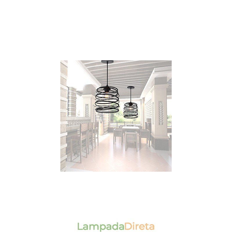 Rústico Lodge Retro Country Mini Estilo Pintura Metal Pendente Luz Garagem