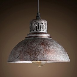 Luminária pendente de metal estilo retrô mini com pintura ao ar livre