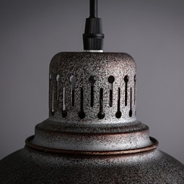 Luminária pendente de metal estilo retrô mini com pintura ao ar livre