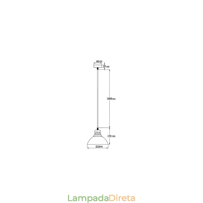 Luminária pendente de metal estilo retrô mini com pintura ao ar livre