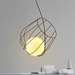 Luminária pendente de metal com design retrô