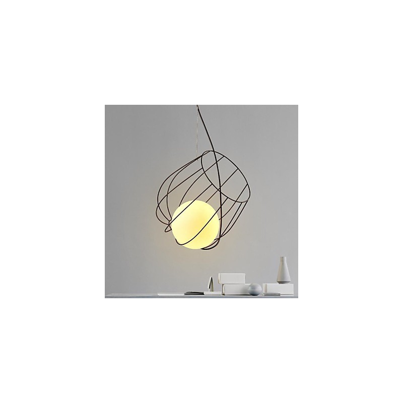 Luminária pendente de metal com design retrô