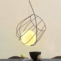 Luminária pendente de metal com design retrô