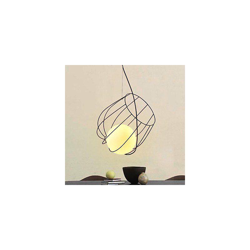 Luminária pendente de metal com design retrô