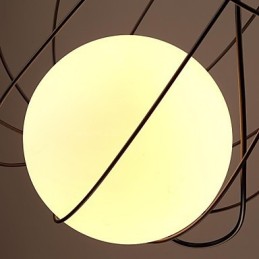 Luminária pendente de metal com design retrô