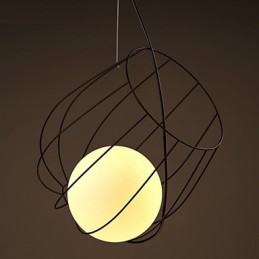 Luminária pendente de metal com design retrô