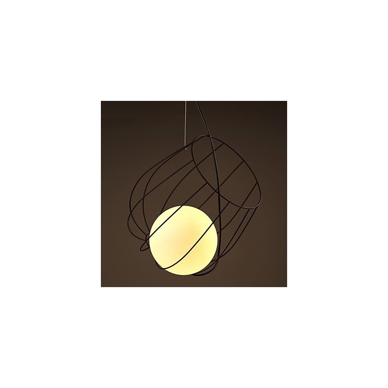 Luminária pendente de metal com design retrô