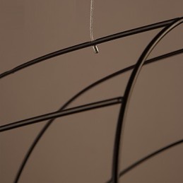 Luminária pendente de metal com design retrô