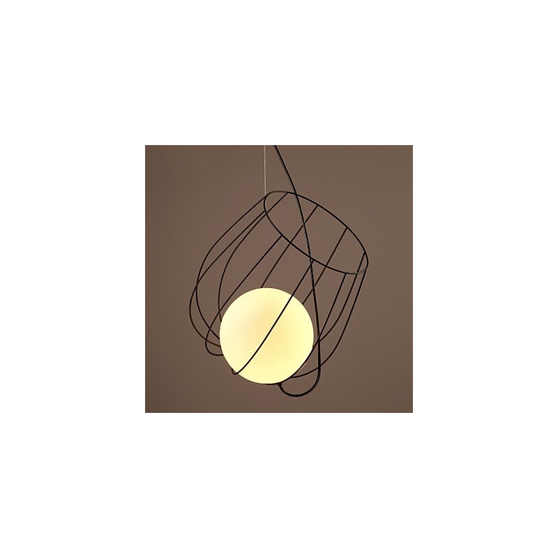 Luminária pendente de metal com design retrô