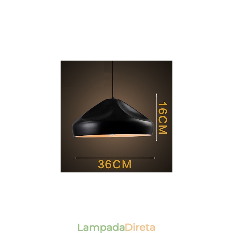 Luminária pendente de metal com pintura estilo retrô vintage mini