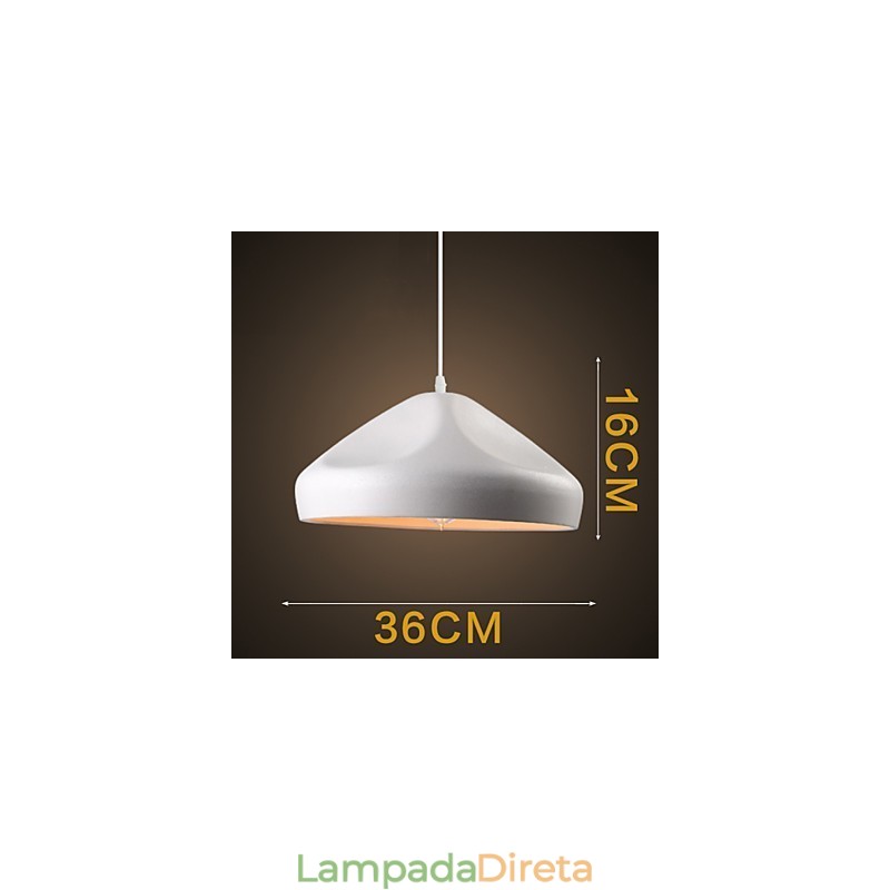 Luminária pendente de metal com pintura estilo retrô vintage mini