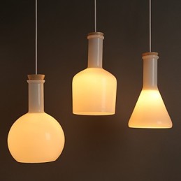 Linha de Garrafas de Vidro Mágico Branco Criativo Contemporâneo e Contratado Droplight