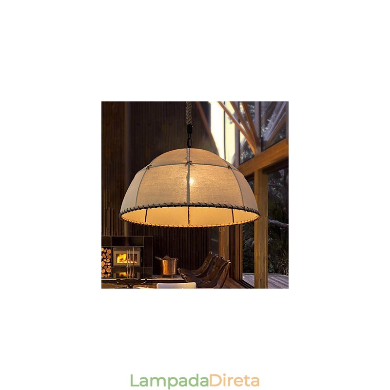 35CM Loft Industrial Wind Straightforward Linen American Country Creative Arts Droplight Lâmpada