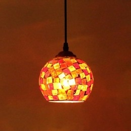 Luminária pendente de metal com pintura contemporânea moderna