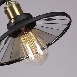 Lustre de metal estilo country vintage com pintura em miniatura