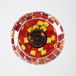 Luminária pendente de metal com pintura contemporânea moderna