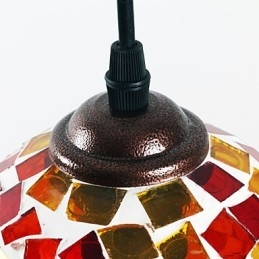 Luminária pendente de metal com pintura contemporânea moderna