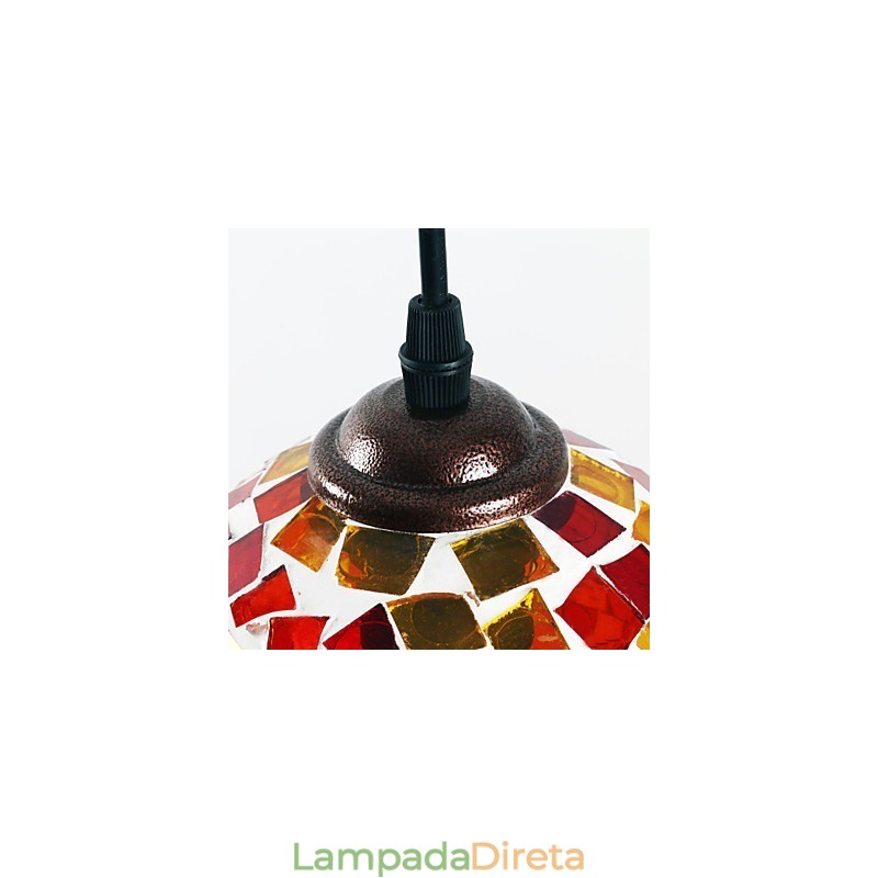 Luminária pendente de metal com pintura contemporânea moderna